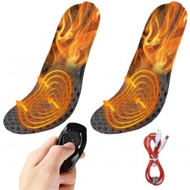Oppvarmede innleggssåler for oppladbare støvler  – elektrisk varme innleggssåler opp til 65°C + fjernkontroll