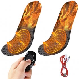 Heated insoles for boots rechargeable  - electric heating insoles up to 65°C + remote control