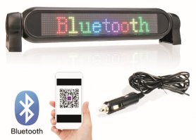 Bil LED-skærm RGB-farveprogrammerbart panel via smartphone - 42 cm x 8,5 cm