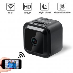 Mini WiFi-kamera Full HD med 120 ° vinkel + Extra kraftfull IR-LED upp till 10 meter