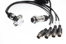 Interconnecting cable to reversing cameras for trailers and semi-trailers
