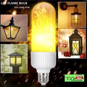 LED flame bulb - лямпачка эфекту палаючага полымя - імітацыя агню 5W