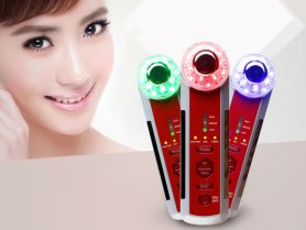 4-in-1 multifunctional ultrasonic ion LED photon vibrating massager