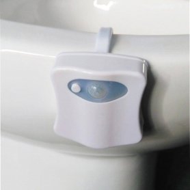 Toalettskållys – LED nattsetelys for farget wc-belysning med bevegelsessensor