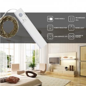 LED-strip 1M för kök, säng, trappa med rörelsesensor för 4xAAA-batterier - PACK