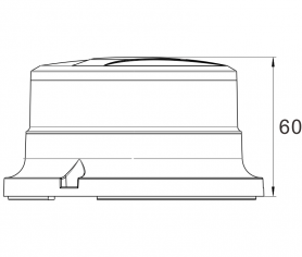 LED beacon on a car with the low profile 48 x 0,5W with a magnet