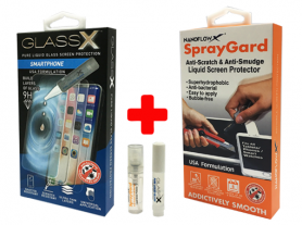 Nevidna zaščita za pametne telefone - Nastavite 2 v 1 Nano GlassX + SprayGard