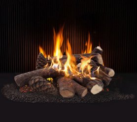 Keramikscheite für Kamin - Feuerholzfüllung für Gas-/Ethanol-/Elektrokamine - SET 10 Stk