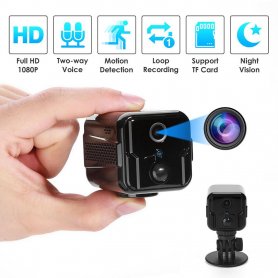 Security IP camera na may PIR sensor motion detection + FULL HD + WiFi + IR LED + Hinged holder