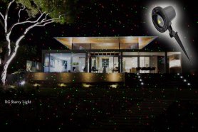 Laserlichtprojektor für den Außenbereich – bunte Punkte + Bewegungseffekt – RGBW-Farbe 5 W (IP65)