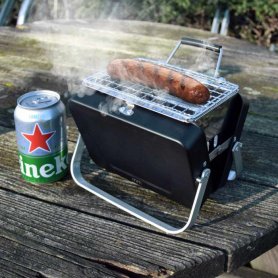 Mini grill 30x 22,5x 7,5cm - compact at portable para sa camping sa maleta
