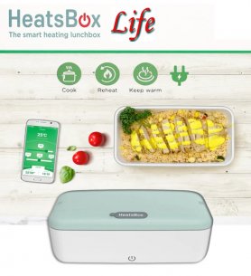 Fűtött ebéddoboz - hordozható elektromos termoszdoboz (mobilalkalmazás) - HeatsBox LIFE