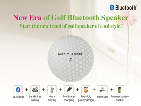 Golfový míč - mini bluetooth reproduktor k mobilu 1x3W