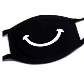 Protective face mask 100% cotton - pattern Smile