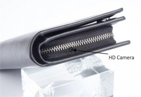 מצלמת ריגול ארנק מוסתרת עם WiFi + FULL HD 1080P + זיהוי תנועה