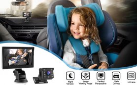 Sistema di telecamere per il monitoraggio dei bambini in auto - Monitor 4,3" + telecamera HD con IR