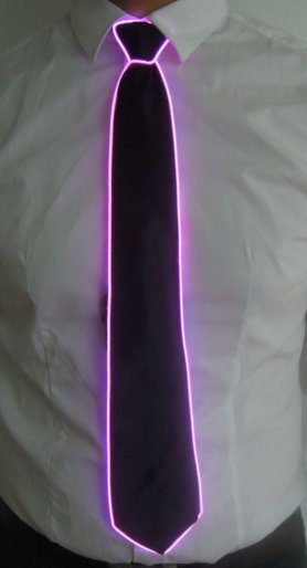 LED tie - roza
