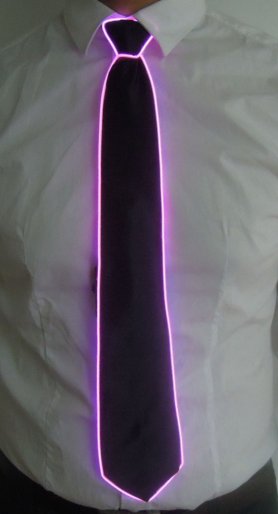 LED tie - rózsaszín