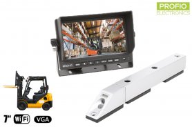Forklift camera system kit - wireless safety cameras + 7" monitor + 5200mAh battery