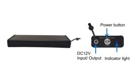 Externa bateria 10 000 mAh pre AHD cúvacie kamery so 4 PIN s IP67