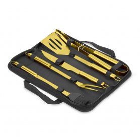 Accessoires pour grillades - Ensemble barbecue 5 outils GOLDEN