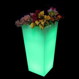 Pot de fleurs LED - possibilité de changer les couleurs RVB + IP44 (30x30x50 cm)