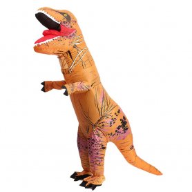 Dinoszaurusz jelmez felfújható XXL - T rex halloween jelmez (dinóruha) 2,2 m-ig + ventilátor