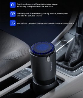 Ionizator automobila + kućni pročišćivač (sredstvo za čišćenje) + USB punjač