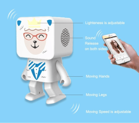 Dancing speaker portabbli bluetooth 2x6W b'dawl LED - 22,2 x 15,3cm - NAGĦAĠ