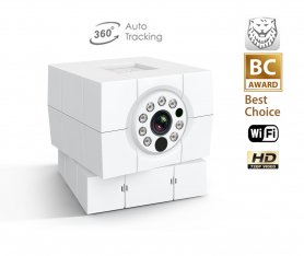 Monitoraggio telecamera IP HD per uso domestico iCam Plus - 8 IR LED + angolo di rotazione di vista di 360 °