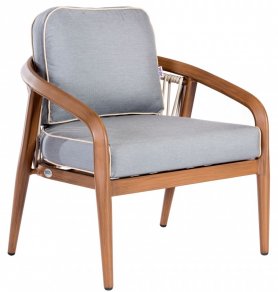 Gartensitze - Moderne Sitzgarnitur aus Aluminium/Rattan für 4 Personen + Tisch