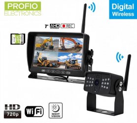 WiFi reversing set AHD with recording to SD - 1x AHD wifi camera IP69 + 7" LCD DVR monitor