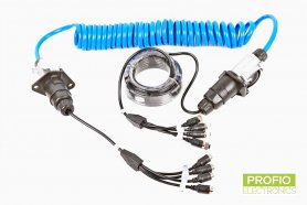 Connection cable for 4x reversing cameras - for large trailers and semi-trailers
