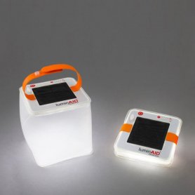 Lanternas solares ao ar livre - luz solar suspensa para camping com USB - Luminaid PackLite Nova