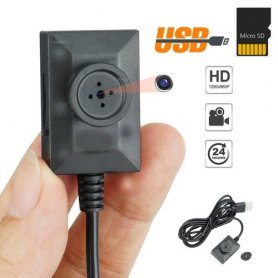 Knopcamera mini 3x2x1cm met HD-resolutie en USB-voeding