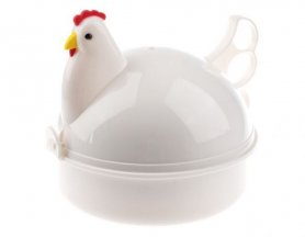 Mini egg cooker - portable instant pot 4pcs eggs microwave cooker - HEN