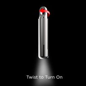 Mini LED flashlight bilang keychain mula sa stainless steel