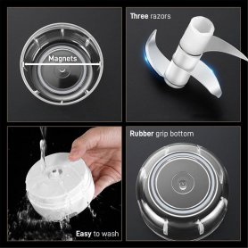 Mini mixer and slicer portable kitchen multifunctional assistant with 1200 mAh battery