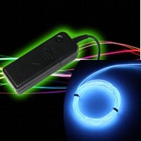 Neonska party žica 2,3mm + EL pretvornik 2x 1,5V AA Komplet