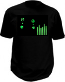 Camisetas LED - Altavoz verde