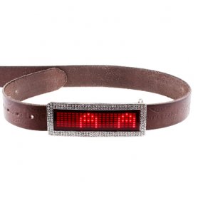 Led belt buckle - Red diamond