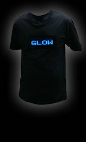 LED футболка с программируемым дисплеем - синий цвет
