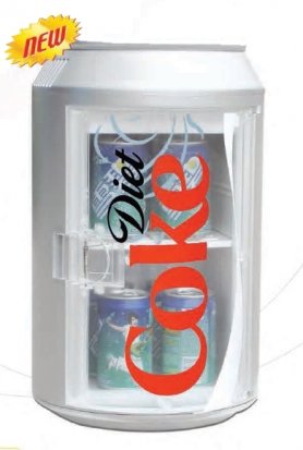 Mini refrigerador em forma de lata - 10L / 12 latas