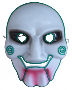 Consideraron la máscara iluminando - Verde