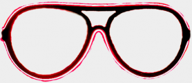 Neon glasses - Red