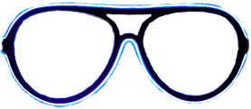 Neónové okuliare  - Modré