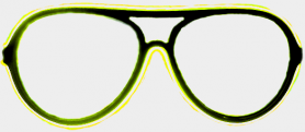 Neon gleraugu - gul