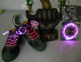 Cordones de los zapatos LED - púrpura
