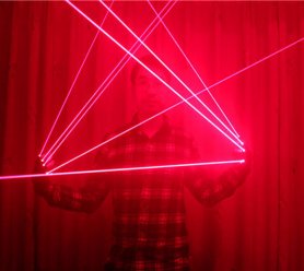 Laserkäsineet - 4x punaiset