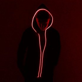 Led Beleuchtung Hoodie - Rot